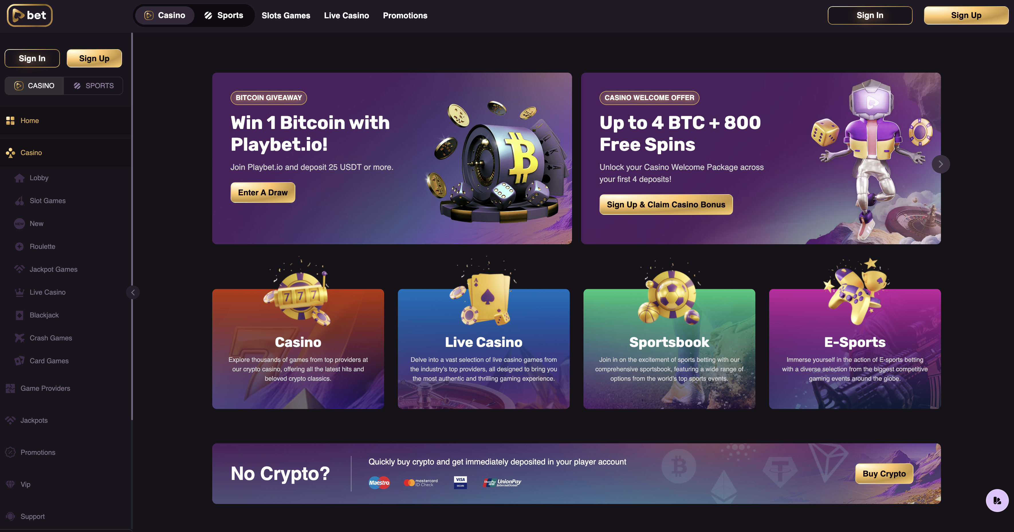 Playbet Bitcoin casino