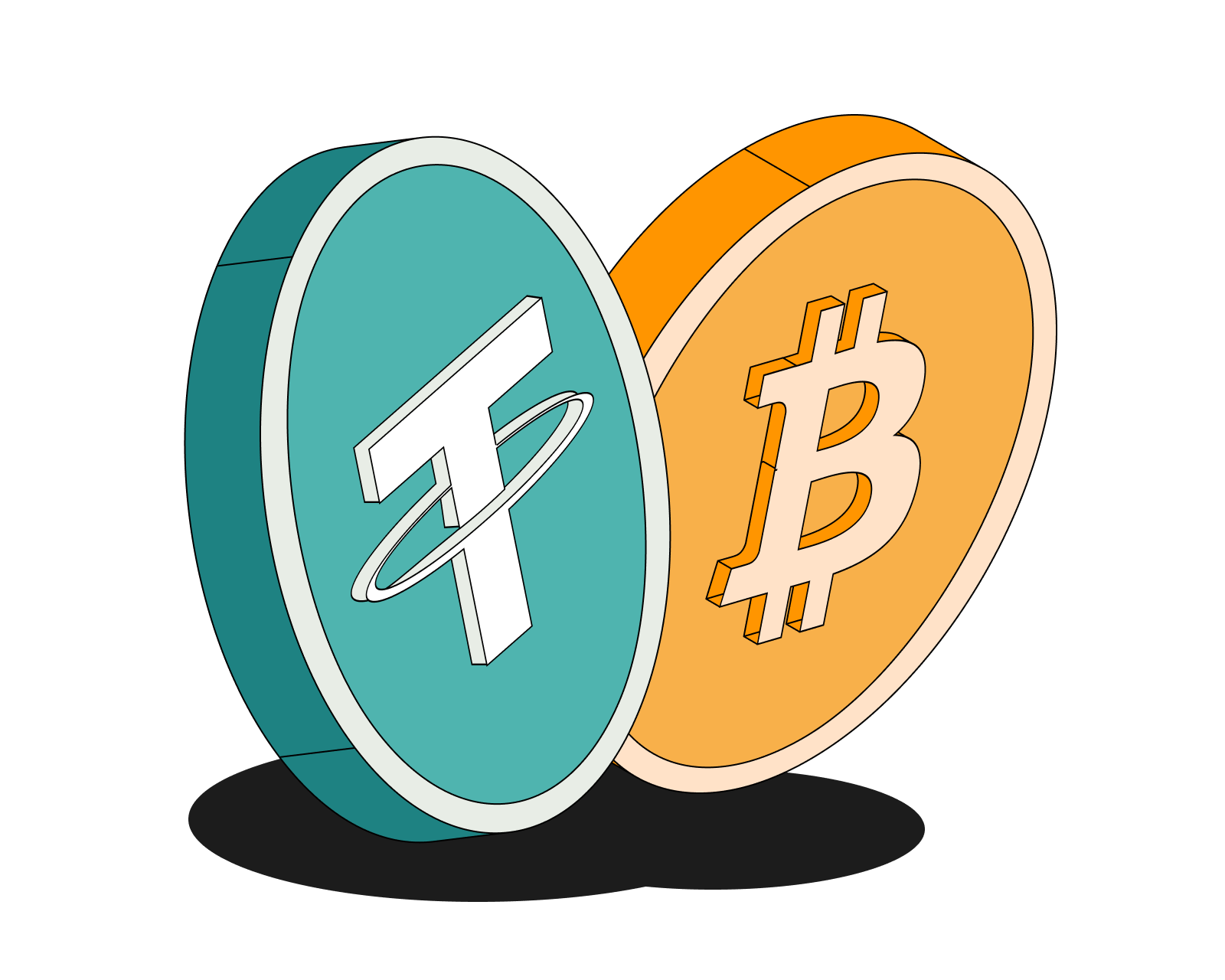 比特币与稳定币:主要区别和使用场景